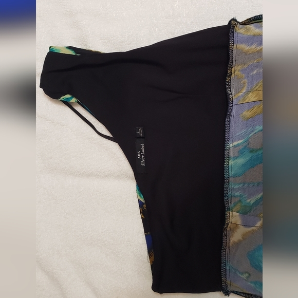 ABS Silver Label One Shoulder Multicolored Mini Dress Size S - Picture 9 of 13